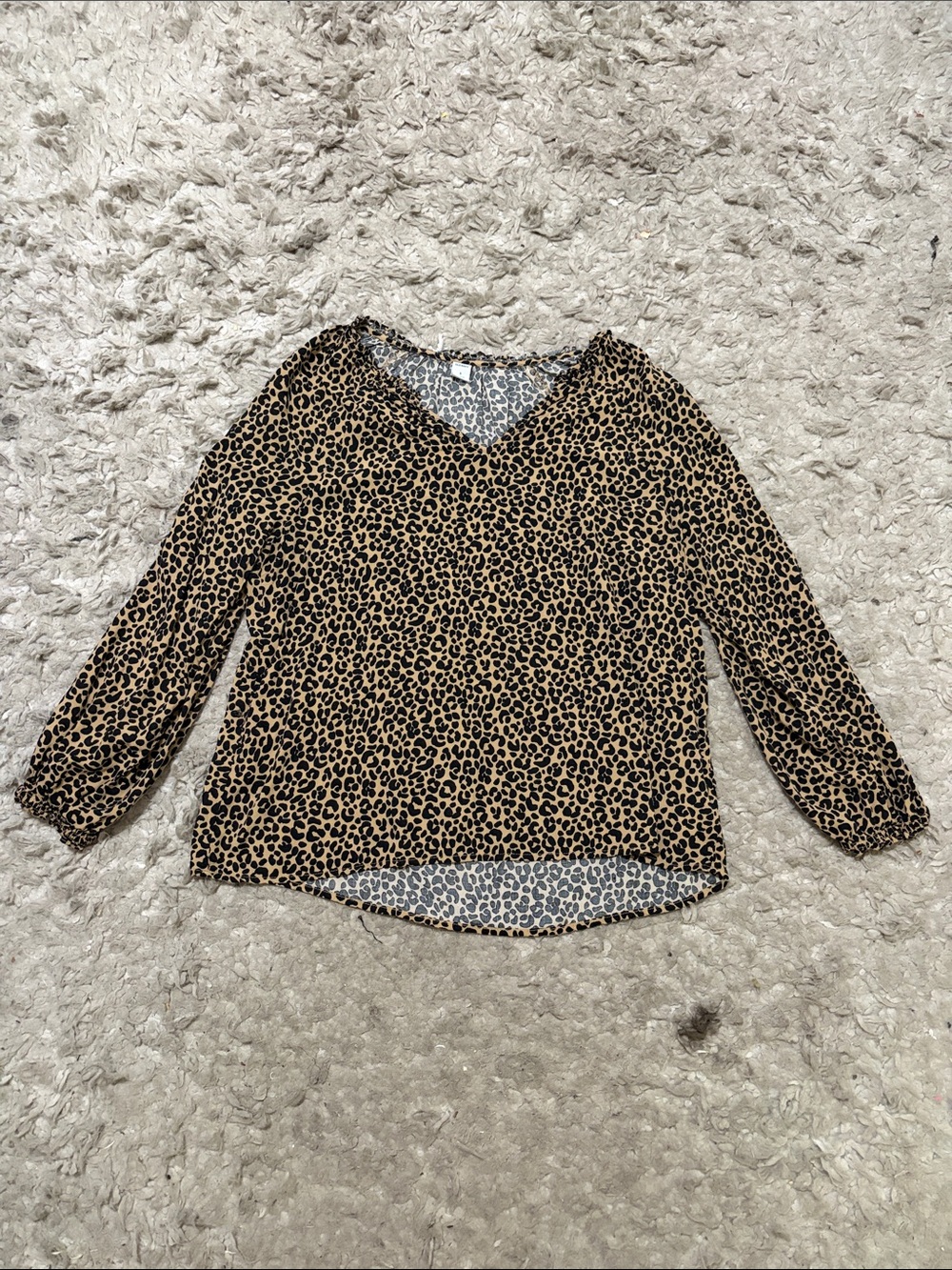 Old Navy Leopard Print V-Neck Blouse